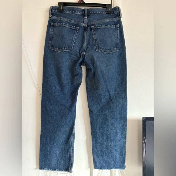 Old Navy Women's Blue Distressed Ankle Jeans - Picture 3 of 5